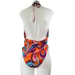 Pretty Little Thing NEW  Multicolor Printed Ruched Scoop Neck One Piece Swimsuit 16 Photo 1