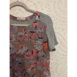 Rebecca Taylor Floral Print 100% Silk Short Sleeve Top Photo 4