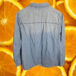 Torrid Women's Blue Denim Medium Wash Cotton Long Sleeve Button Up Shirt Size 1 Photo 2