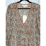 Daughters of India NEW Binita Mini Dress Apricot Color Size Large Orange White Photo 4