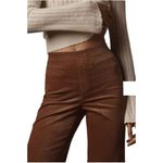 Anthropologie Pilcro Pull-On Mid-Rise Brown Velvet Retro Flare Jeans Size 29 Photo 2