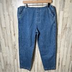 Christopher & Banks Vtg 90s  Christmas Grandma Denim Overalls Womens Small Photo 4