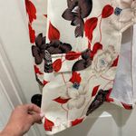 Boutique Cream Floral Open Front Blazer Large Photo 5