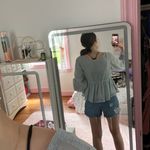 American Eagle Outfitters Blue Blouse Photo 1