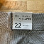 Lane Bryant NWT  Mid-Rise Navy Stripe 4 Season Slim Capri Career Dress Pant, 22 Photo 8