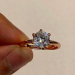 18K Rose Gold Diamond Ring Size 9 Photo 8