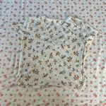 Hippie Rose  ruched floral pattern lace top Photo 1