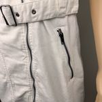 H&M Divided White Denim Moto Zip Buckle‎ Strap Bodycon Dress Sz 8 Biker Party Photo 5