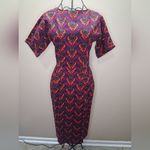 ASOS magenta deco print Red and Black Baroque Midi DressA Photo 1