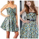 Betsey Johnson Betsy Johnson Evening Metallic Blue Leopard Print Prom/Homecoming/Wedding Dress Photo 2