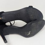 Joie  Abbott Ankle Strap Suede Open Toe Heels with Zipper Black Size 38.5 Photo 7