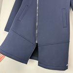 Betsey Johnson Betsy Johnson Asymmetric Scuba Hoodie Jacket Sz XS Navy Blue Performance Photo 9