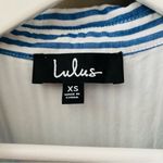 Lulus  Lifestyle Striped Long Sleeve Shirt Dress Blue/White Sz XS Photo 3