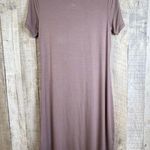 Daily Ritual Small Rosewood Color Crewneck Short Sleeve Dress New Photo 1