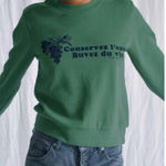 RVCA NWT x CAMILLE ROWE Conservez Leau Crewneck Conserve Water Drink Wine - L π§‘π Photo 0