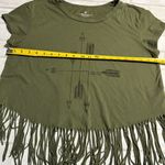 American Eagle  Outfitters Green Fringe Tee Photo 4