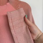 Fore Pink Ribbed Bodycon Midi Sweater Dress Stretch Sexy Mockneck Large Photo 4
