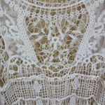 Bobeau Size Medium White Lace Crochet Swim Cover Up Mini Dress Beautiful Detail Photo 2