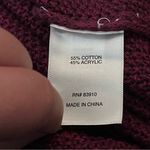 st. john's bay St John’s Bay Open Front Longline Mixed Media Cardigan Pockets Burgundy XL Photo 5