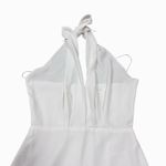 Amanda Uprichard  Mezcal Crepe Halter Neck Dress White Ivory Women’s Size S Photo 7
