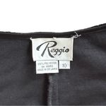 Vintage 90s Reggio Wrap Sparkly Long Sleeve Mini Dress Size 10 Black Photo 5