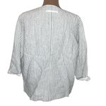 Poetry UK 100% linen striped boxy open front blazer jacket size 6 Photo 1