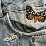 ZARA  women's size 2 distressed shorts with butterfly patch Photo 2