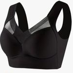 Contrast Mesh Wireless Black Breathable and Comfortable Bra NWOT Size XXL Photo 0