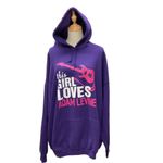 Gildan  This Girl Love Adam Levine Hooded Sweatshirt Size 3XL Purple‎ Rock Photo 1