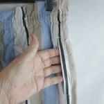 Liz Claiborne Liz Sport 14 Paper Bag Striped Blue Tan Cotton Shorts Plus Photo 3