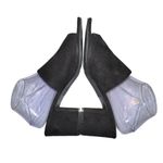 American Eagle Women Black Suede Slip On Mule Block Heel Open Toe Size 9 Shoe Photo 5