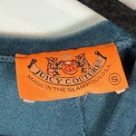 Juicy Couture  Velour Velvet Midi Dress Small Blue Puff Sleeve Y2K USA Whimsigoth Photo 4