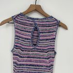 Gap Striped Ribbed Knit Sleeveless Midi Dress Keyhole Back XS Photo 5