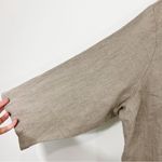 Flax  Linen Buttondown Tunic Relaxed Shirt Size Large in Tan Beach Summer Photo 6