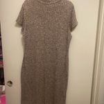 Shop The Trends Womens Midi Shirt Dress XL Beige White Squares Print Bust 42” Tan Photo 5