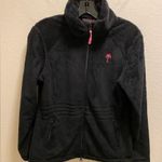 Lilly Pulitzer Black Maddie Fleece Zip Front Jacket Size Small Photo 2