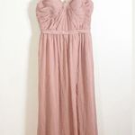 Azazie  Evie Dusty Rose A-Line Pleated Chiffon Dress Bridesmaid Dress Pink Size 8 Photo 4