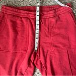 Zella  Coral Red Pink COTTON BLEND WOMEN Medium SWEAT PANTS Jogger Drawstring Photo 2