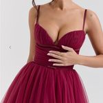 House Of CB NET  S Countess Cabernet Tulle Midi Dress Photo 1