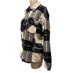 Thread and Supply Plaid Button Down Long Sleeve Shirt Jacket Black Women's Med Photo 3