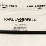 Karl Lagerfeld  Size XL Script Colorblock Crewneck Pullover Sweatshirt Photo 3