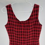 Kasper  Red brown tweed plaid sleeveless knee length dress 10 fall career lined Photo 2