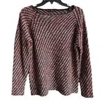 ZARA Knit Oversized Sweater Red Black White Size Small Photo 0