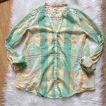 Holding Horses Anthropologie Tiby Pastel Plaid Button Down Popover Shirt Photo 2