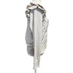 Charter Club Grandma Embroidered Ruffle Sweater Women’s (L) Beige Knit Blue Ditsy Floral Photo 3