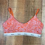 Hanes  2X Boho Paint Swirl Art Bralette V Neck Adjustable Abstract Pastel Funky Photo 1