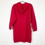 Kenzo Paris Peony Floral Logo Applique Oversize Hooded Pullover Sweatshirt Dress Photo 3