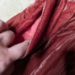 Trovata Birds of Paradis Great Pink Crushed Velvet Ruffle Trim Jumpsuit M Size M Photo 2