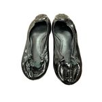 Torry Burch Patent Flat Ballet Black Leather Shoes Size 9Mp Photo 5