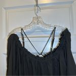 Harlowe $ Graham Harlowe & Graham Black Strappy Off The Shoulder Blouse size M Photo 9